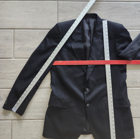 Vintage House of Darby Black Wool 2 Button Sports Coat Jacket Blazer Men Sz 42L - Picture 3 of 6